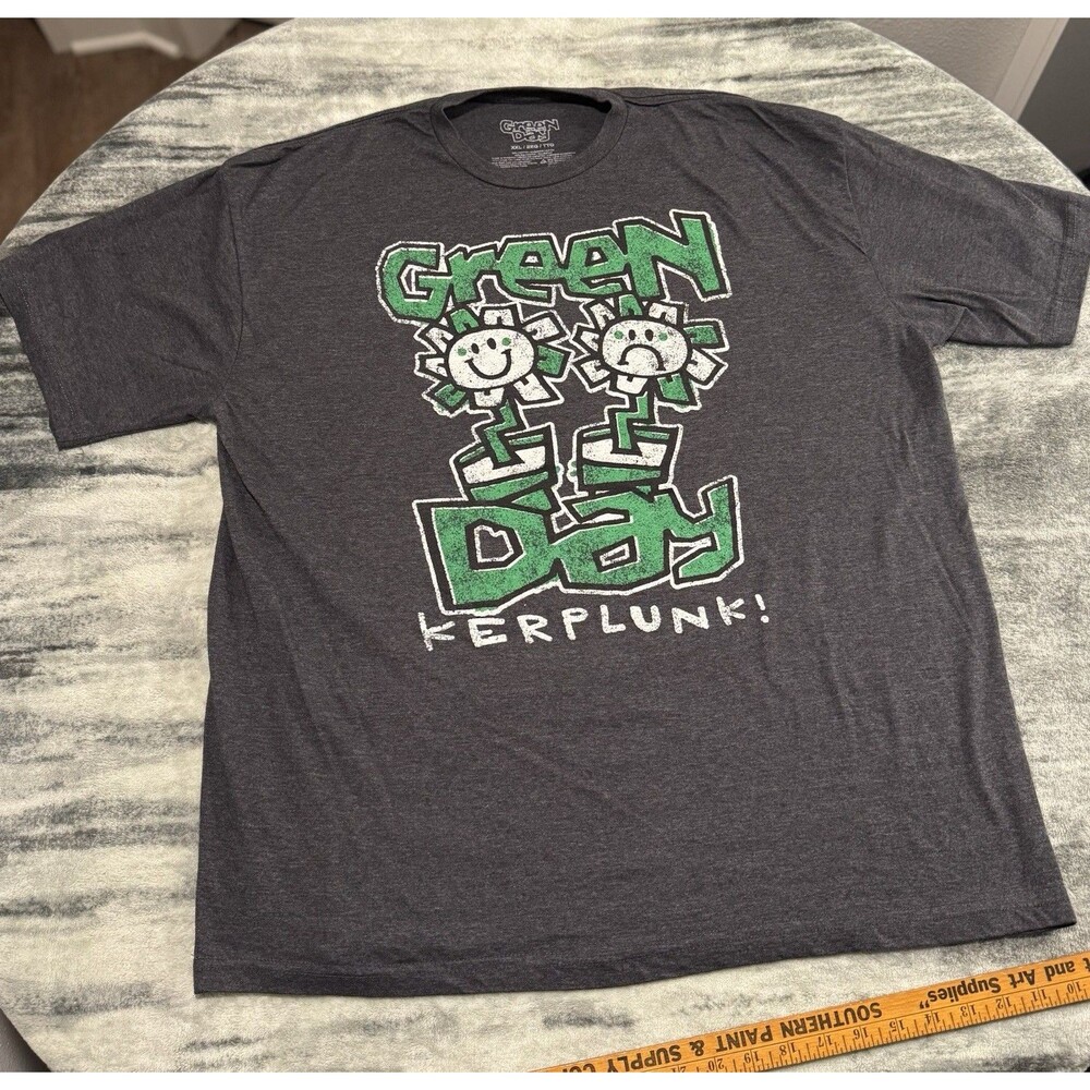 Green Day Kerplunck Graphic Band Tee Short - Charcoal Grey - Size XXL